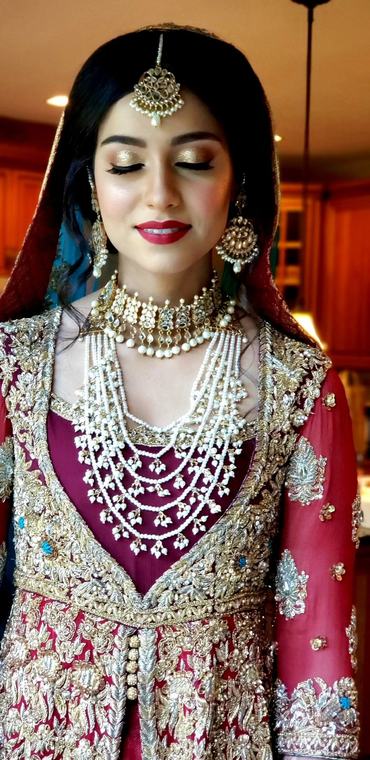 Bridal bridal makeup and hair by Maliha Khan