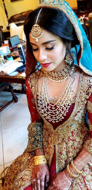 Bridal bridal makeup and hair by Maliha Khan