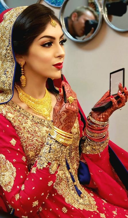 Bridal bridal makeup and hair by Maliha Khan