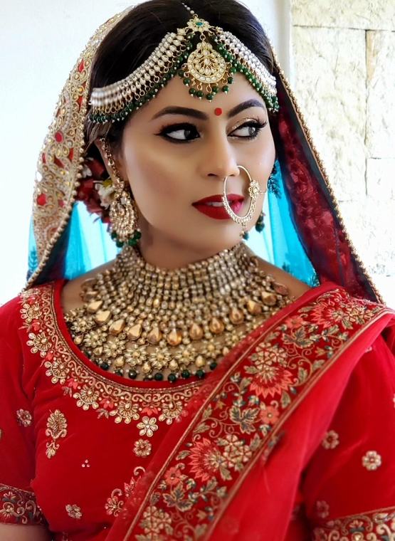 Bridal bridal makeup and hair by Maliha Khan